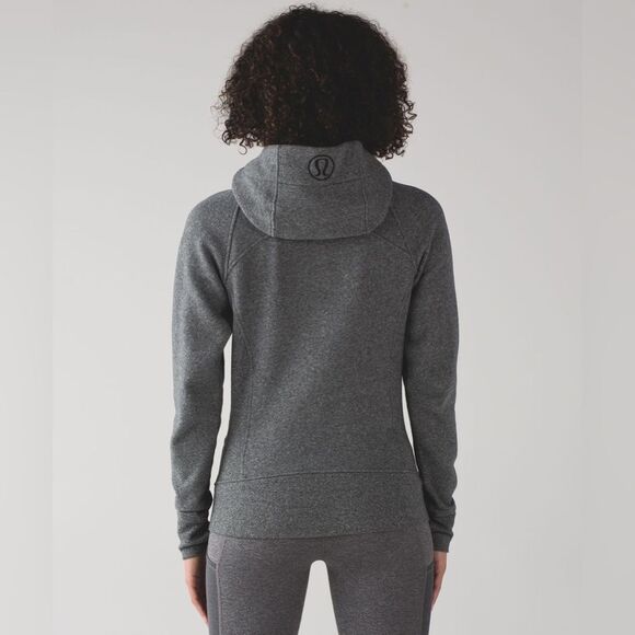 EUC Lululemon Scuba Hoodie *Light Cotton Fleece - Heathered Speckled Black - Picture 3 of 13